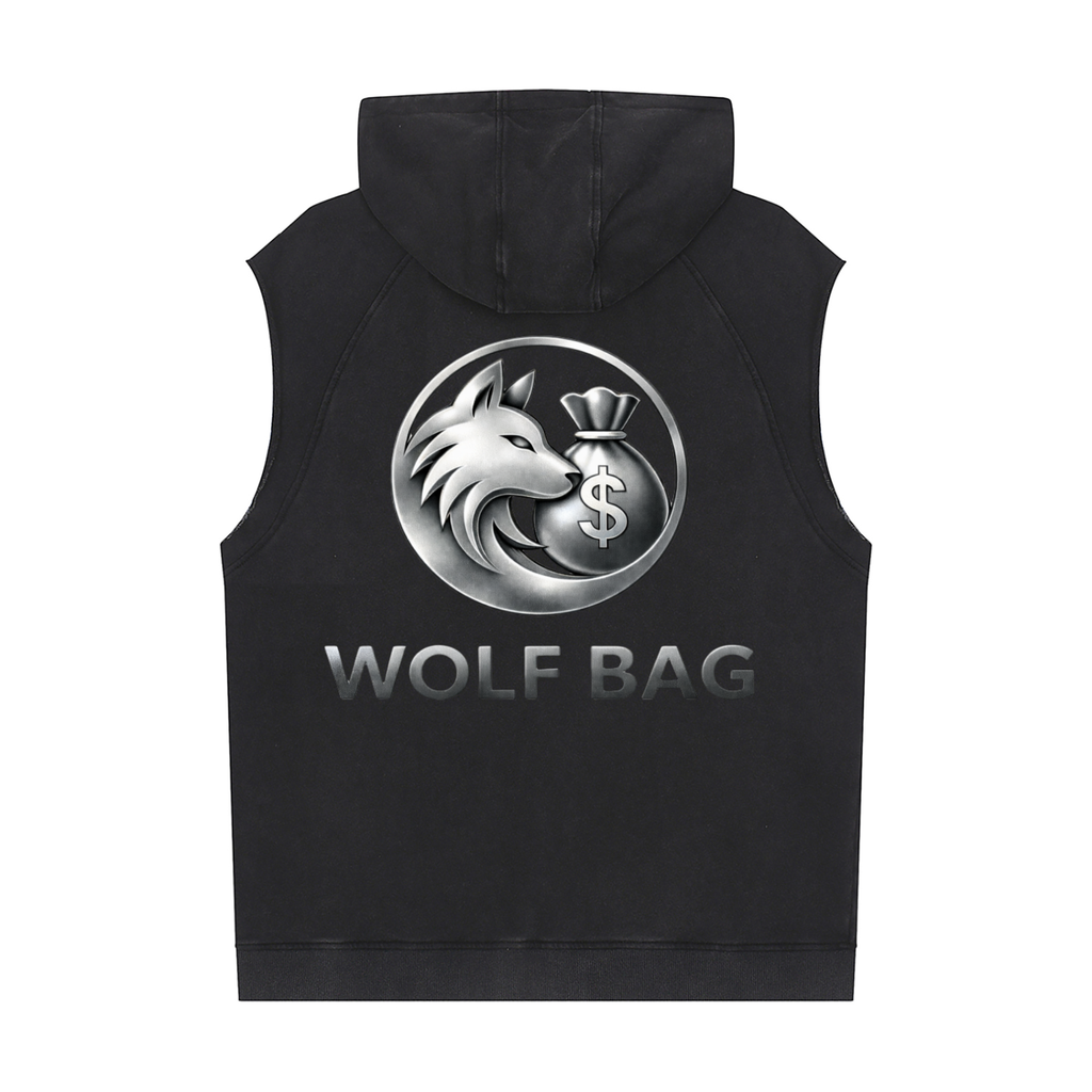 Snow Washed Sleeveless Hoodie