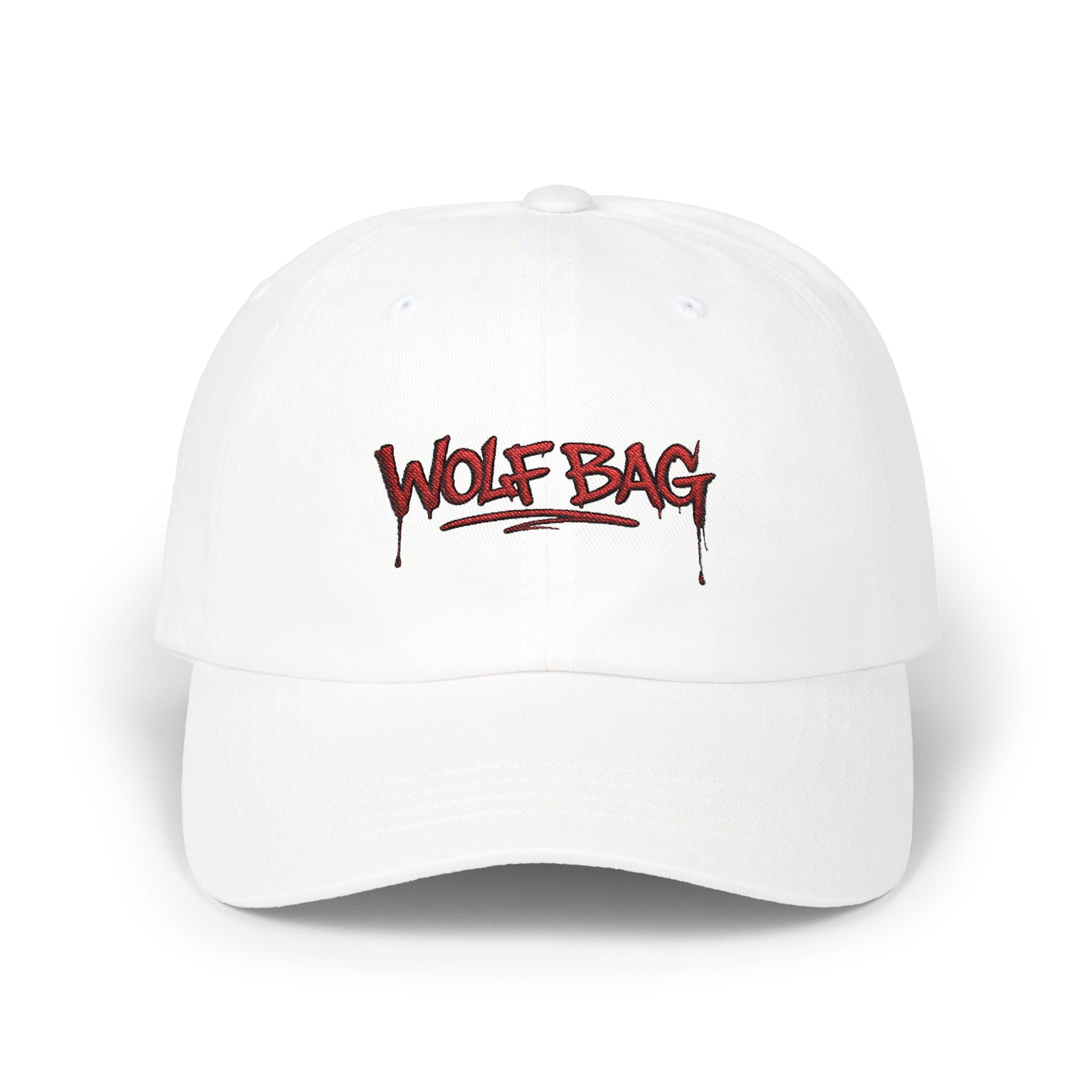 Wolf Bag Dad Cap — Embroidered Streetwear Baseball Hat