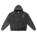 Snow Wash Oversized Zip-Up Hoodie