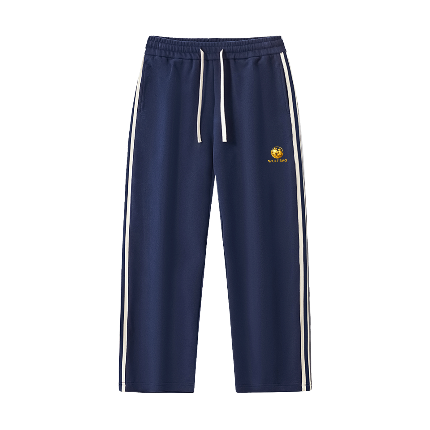 Contrast Side-Stripe Straight-Leg  Pants