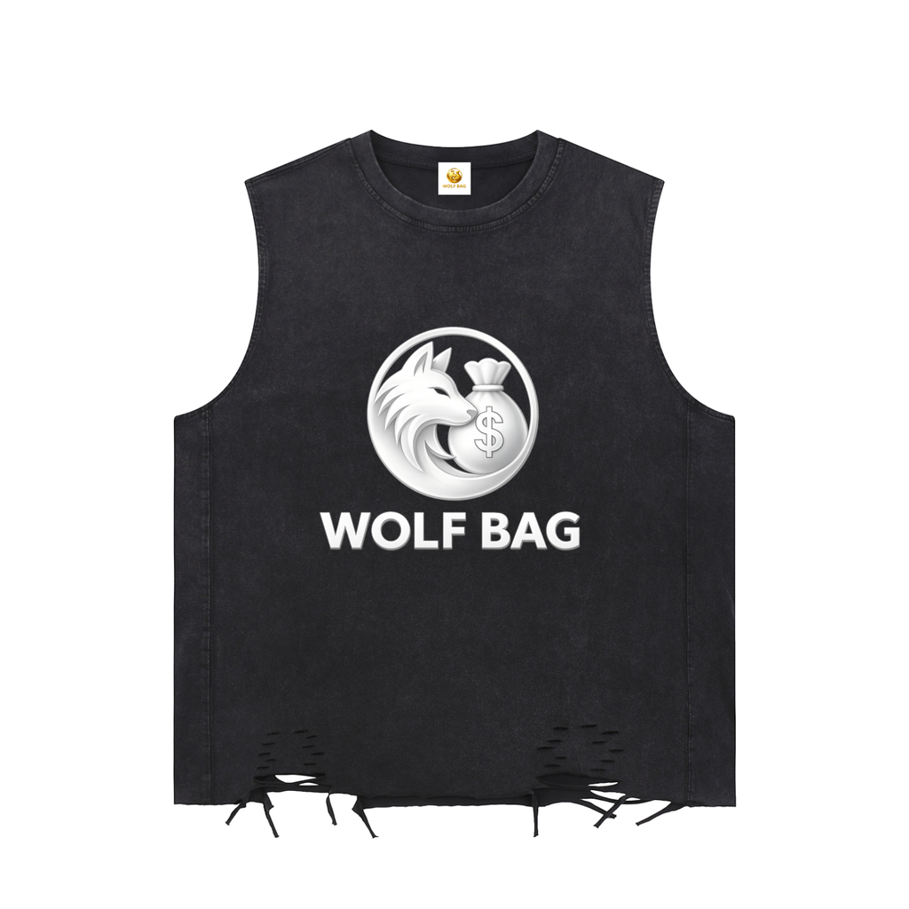 Snow Washed Raw-Hem Tank Top