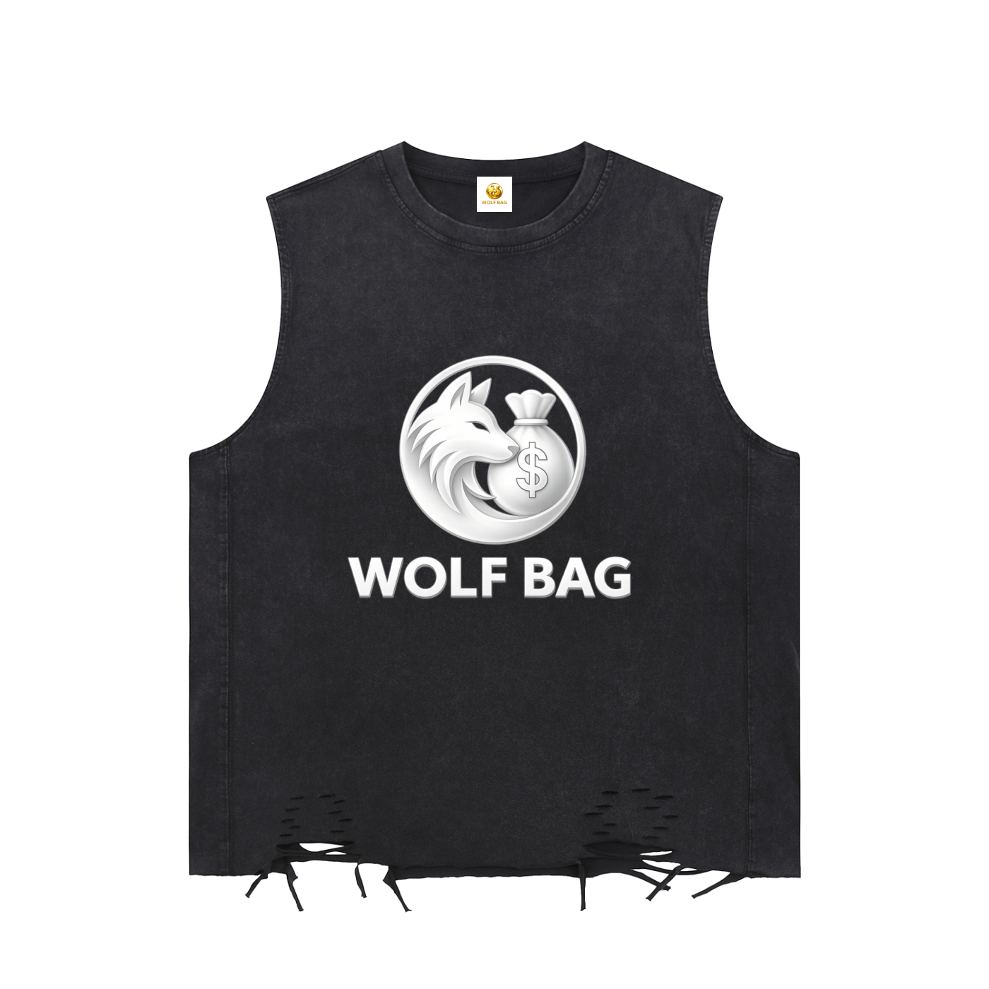 Snow Washed Raw-Hem Tank Top