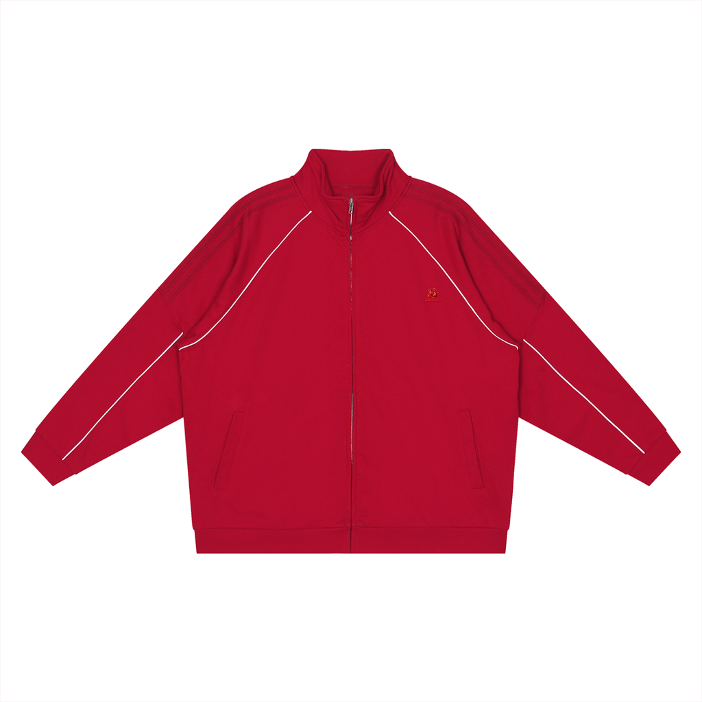 Reflection Striped Raglan Sleeve  Jacket