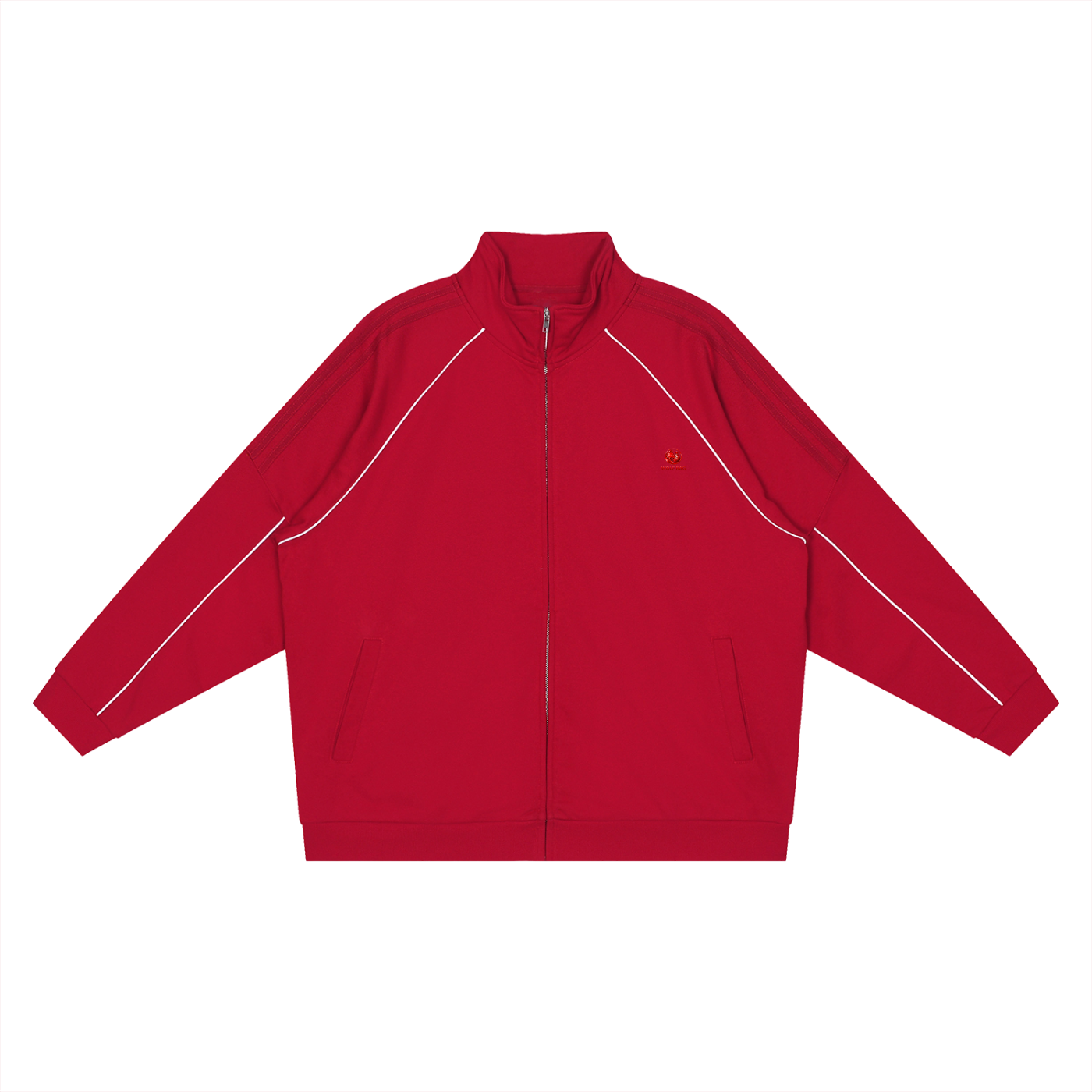 Reflection Striped Raglan Sleeve  Jacket