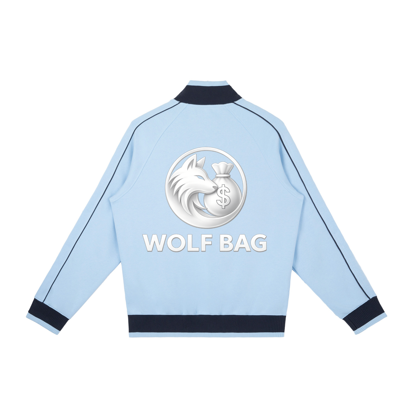 Color Block Raglan Sleeve Zip Track Jacket