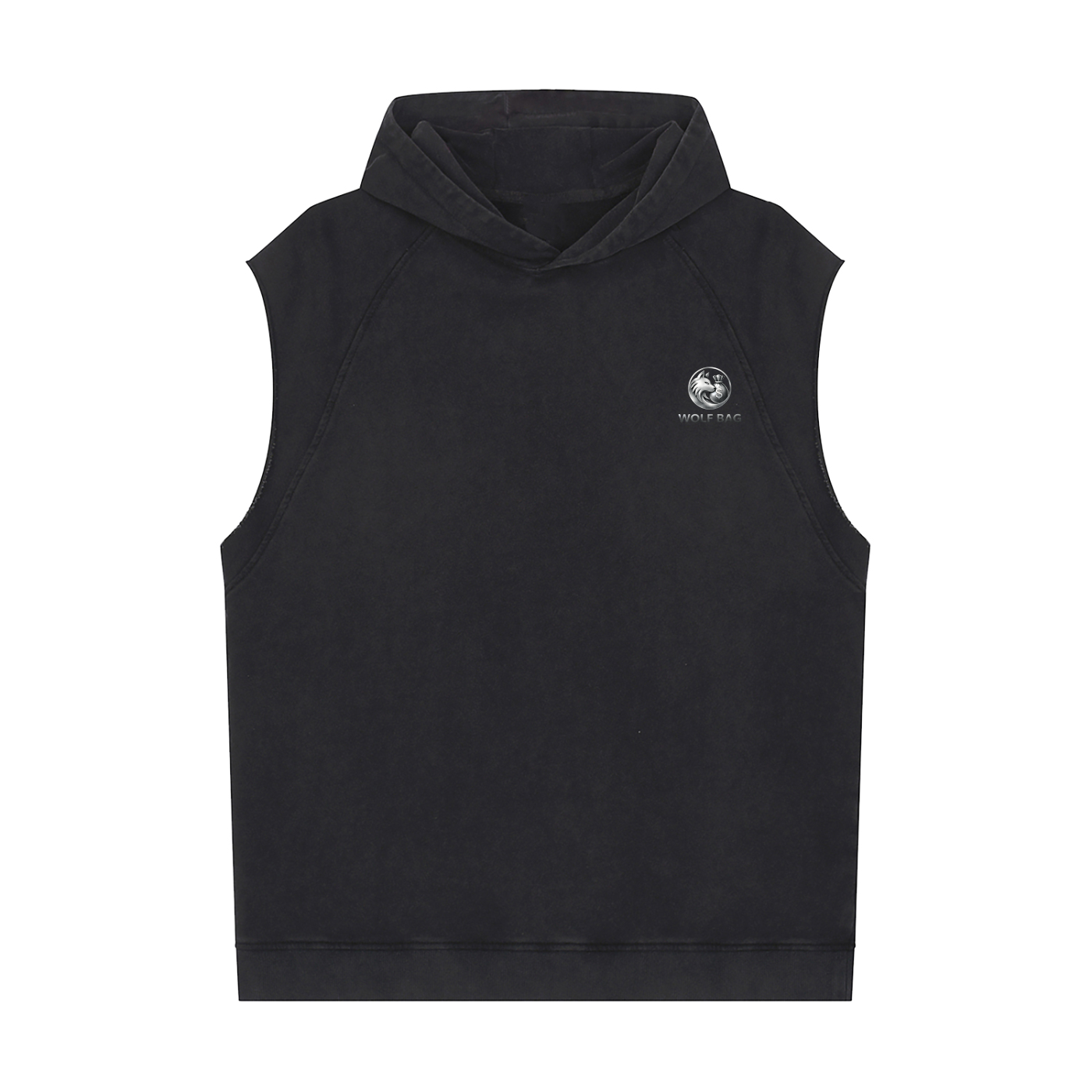 Snow Washed Sleeveless Hoodie