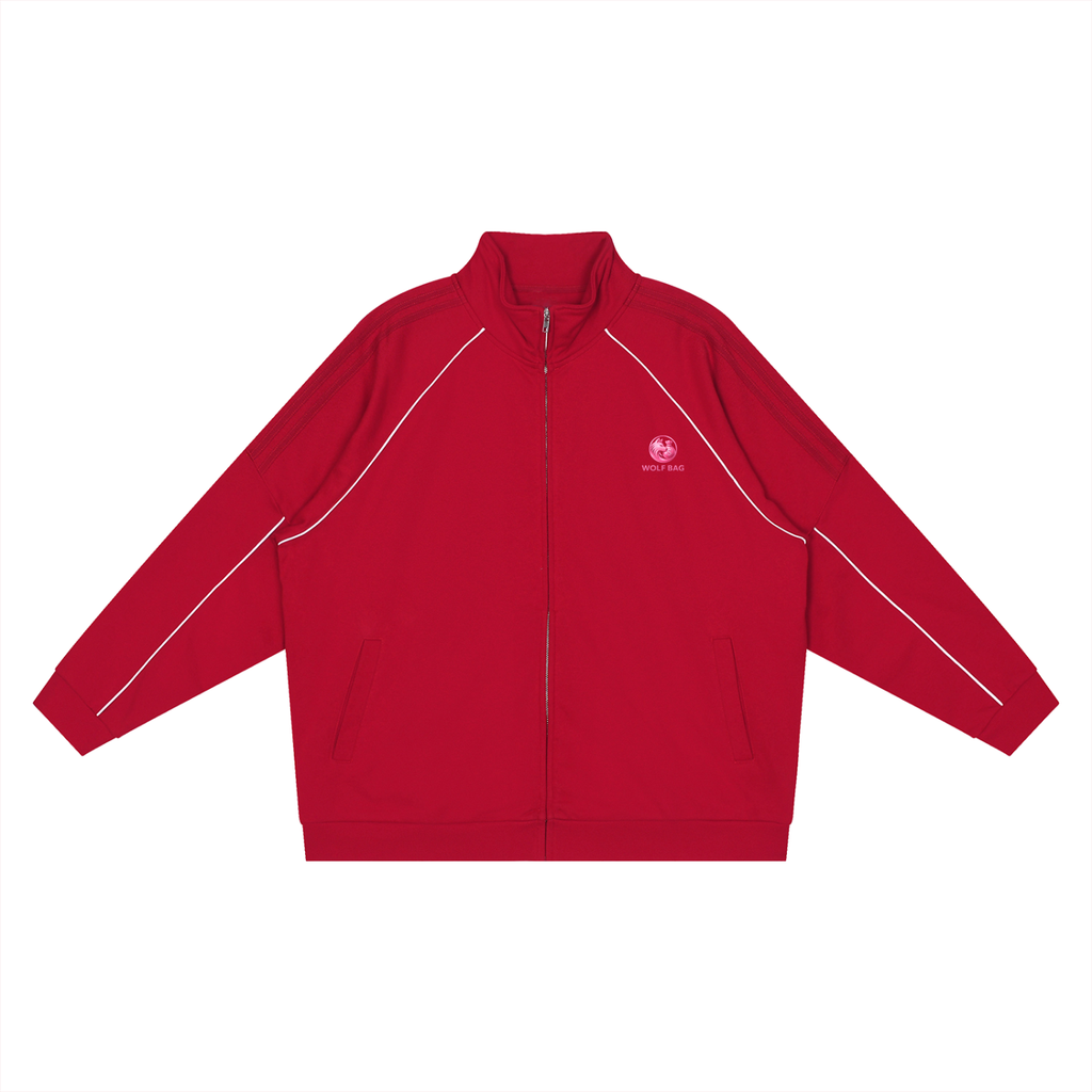 Reflection Striped Raglan Sleeve  Jacket