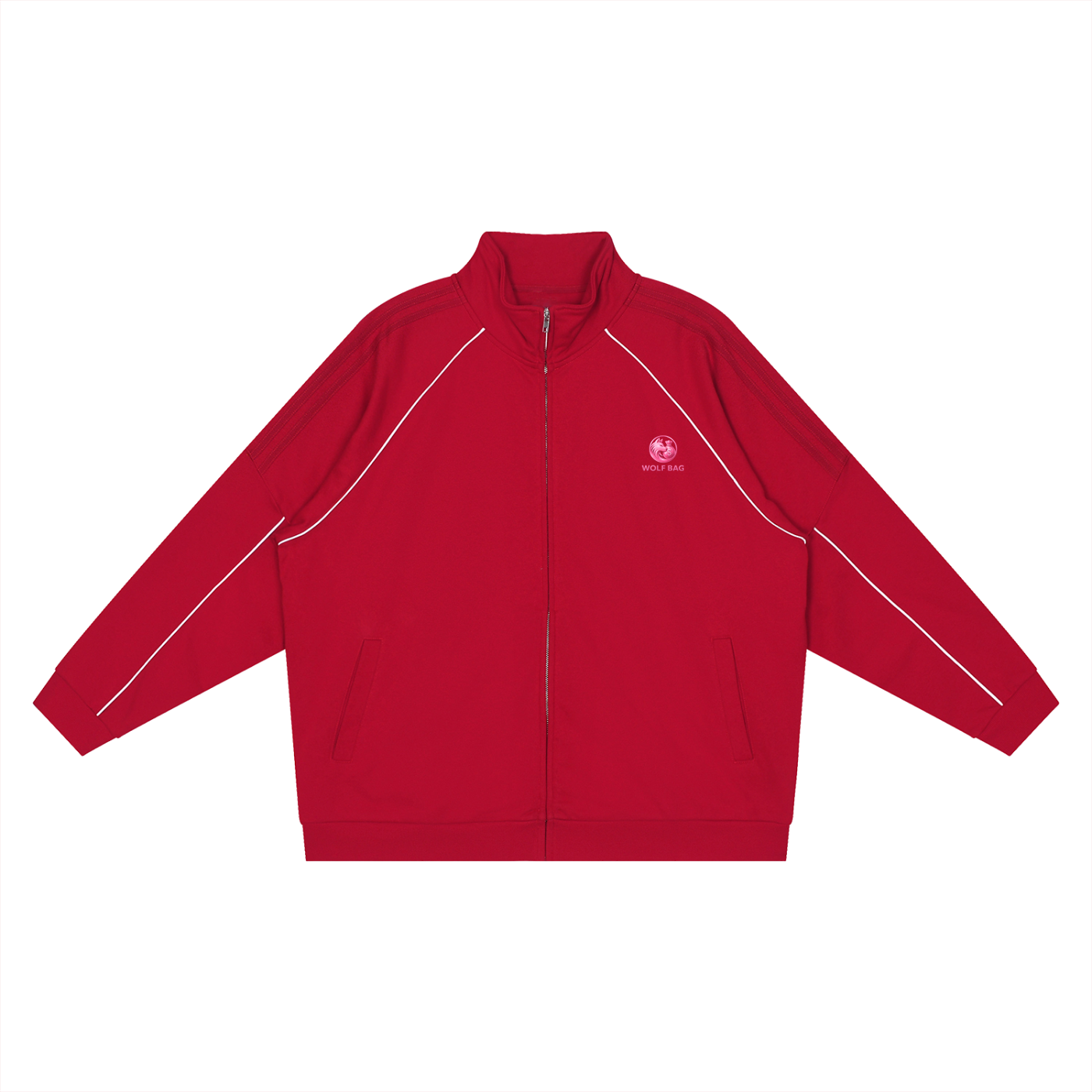 Reflection Striped Raglan Sleeve  Jacket