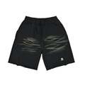 Vintage Washed Tiger Stripes Short Pants