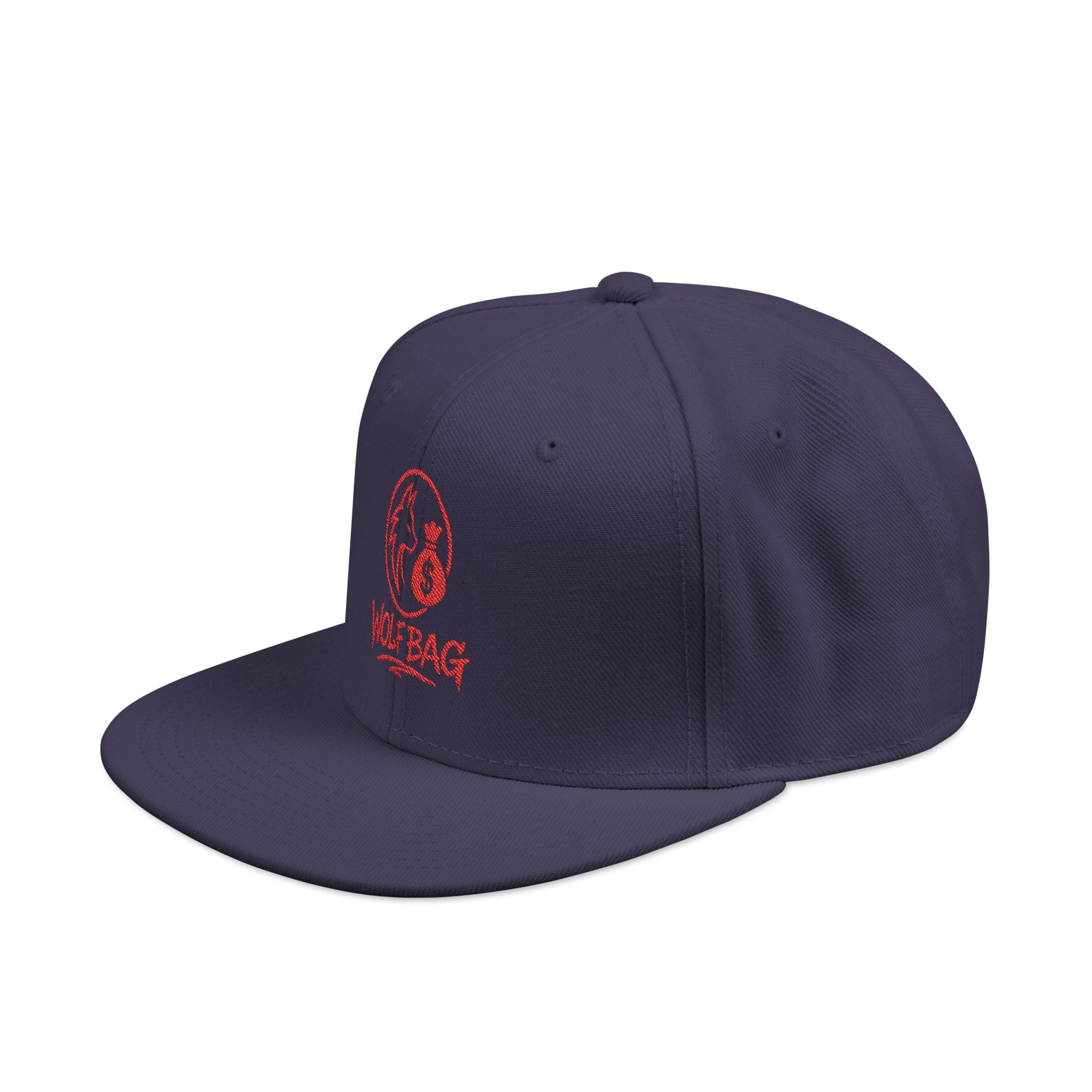 Embroidered Red Skull Snapback Hat