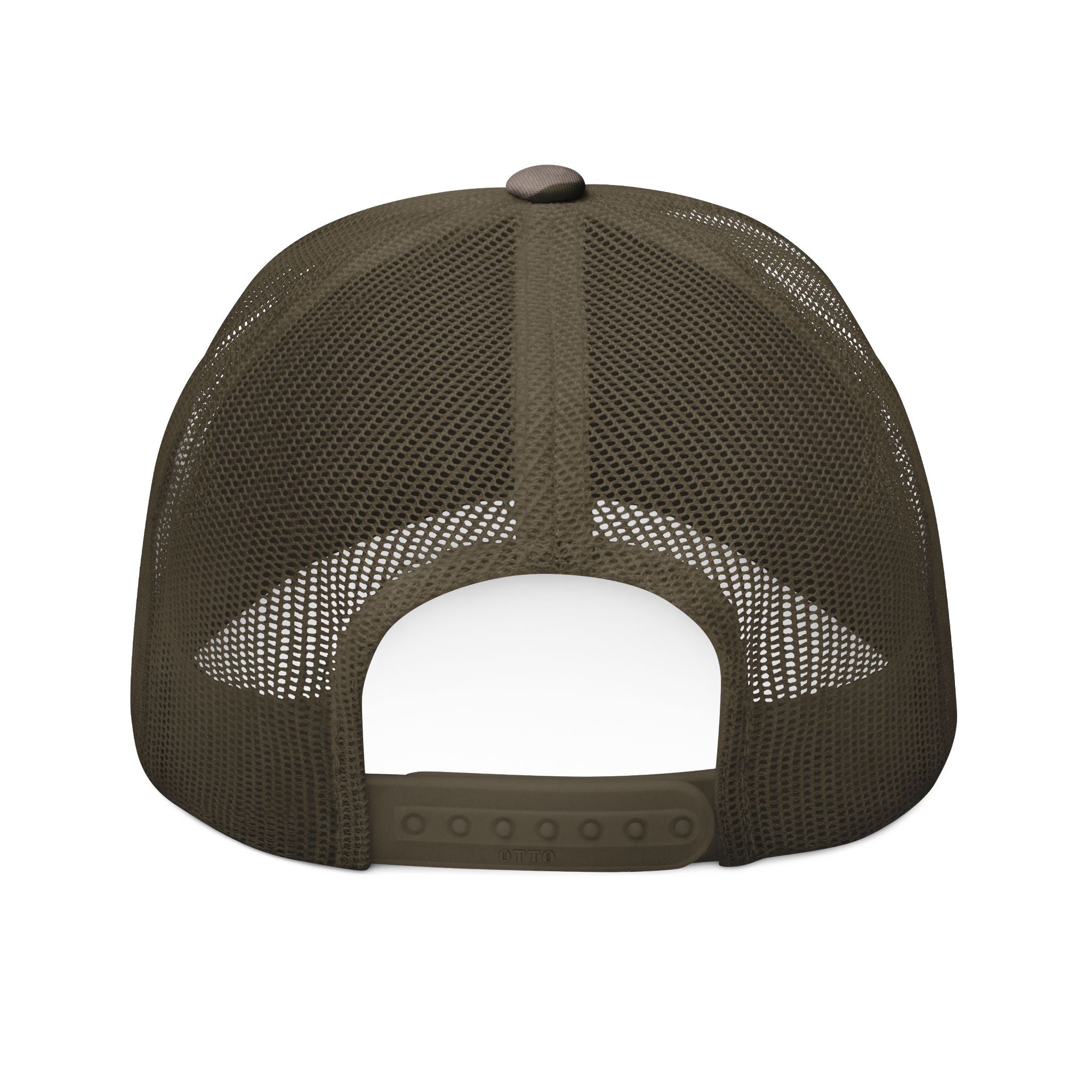 Camouflage Trucker Hat — Embroidered Wolf Pack Logo