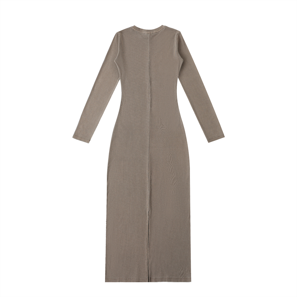 Dyed Washed Slit Maxi Dress