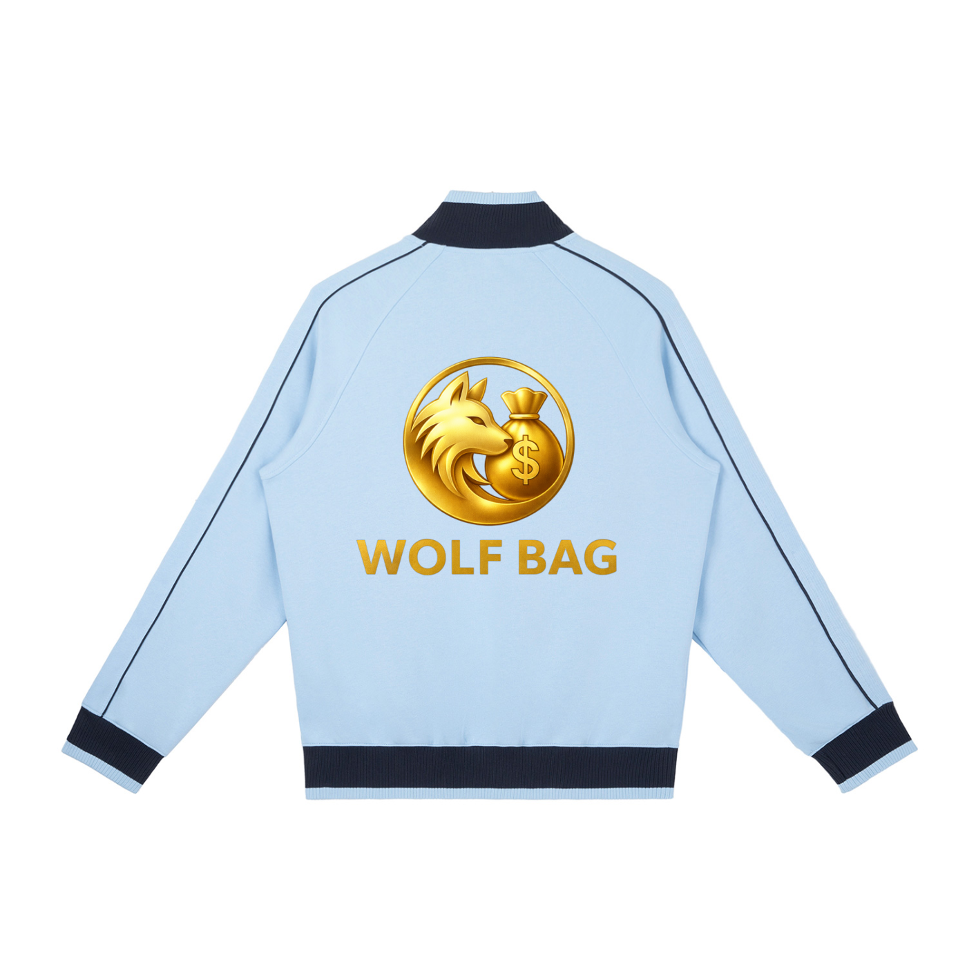Color Block Raglan Sleeve Zip Track Jacket