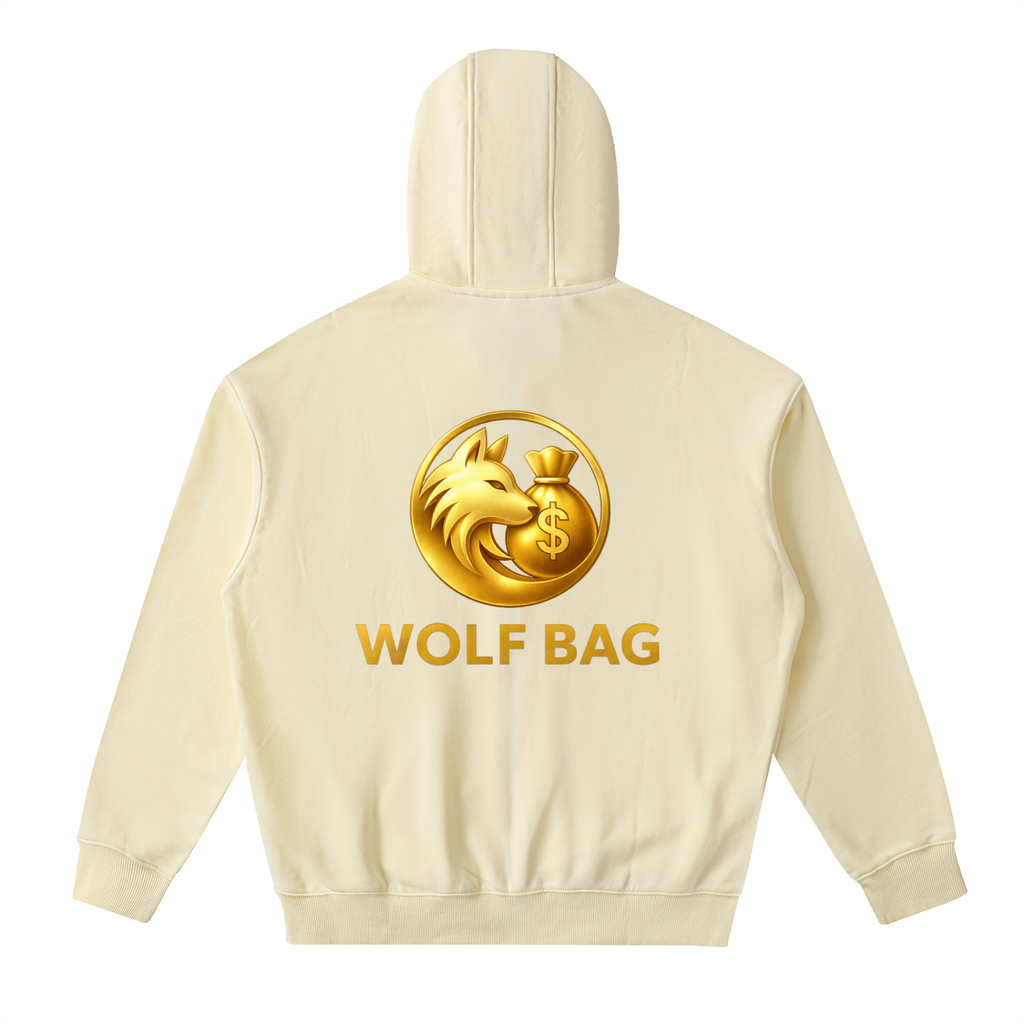 Drop-Shoulder Zip Up Hoodie