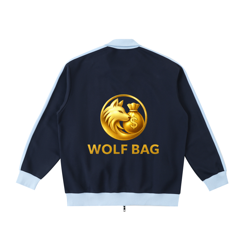 Contrast Trim Stand Collar Jacket