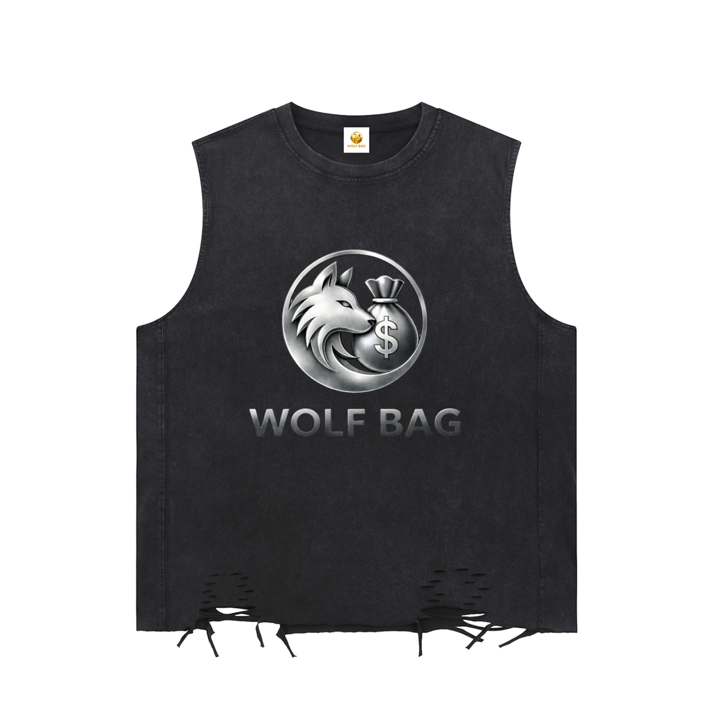 Snow Washed Raw-Hem Tank Top