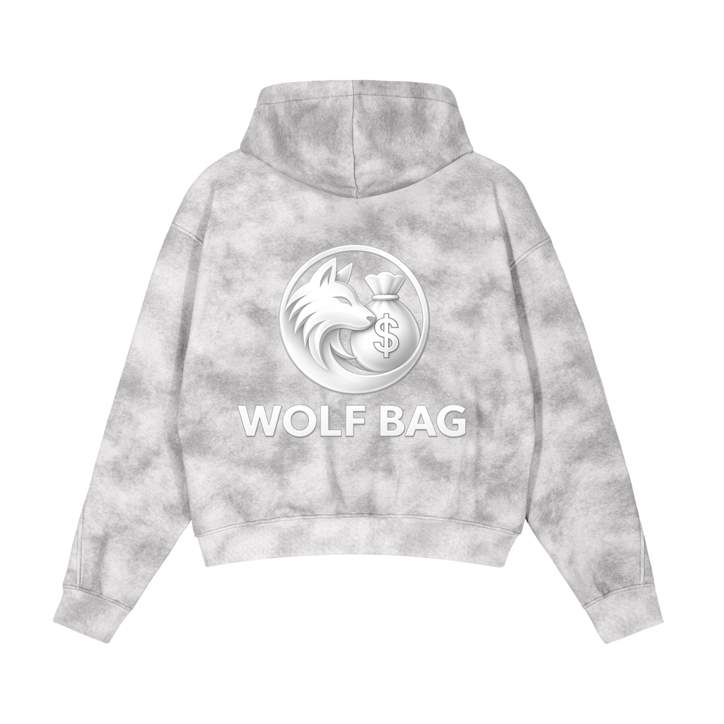 Dirty Washed Zip-Up Fleece Hoodie
