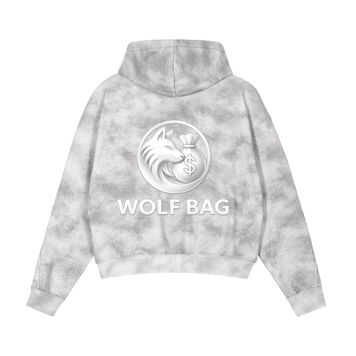 Dirty Washed Zip-Up Fleece Hoodie