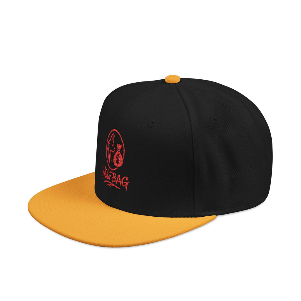Embroidered Red Skull Snapback Hat