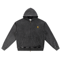 Snow Wash Oversized Zip-Up Hoodie