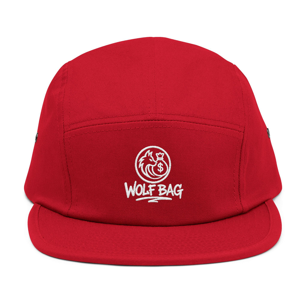 Embroidered 'Wolf Bag' 5-Panel Cap — Casual Outdoor Skate Hat