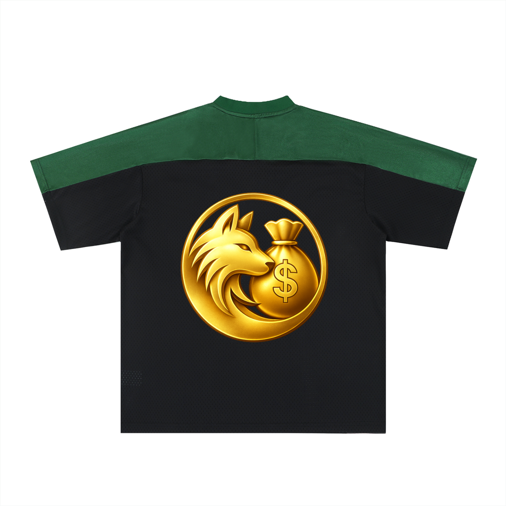 Oversized Mesh V-Neck Soccer Jersey