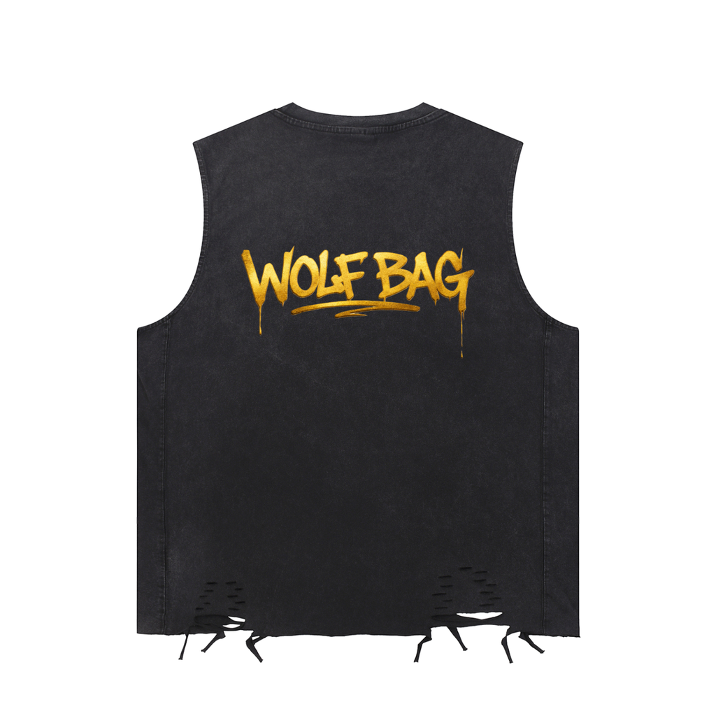 Snow Washed Raw-Hem Tank Top