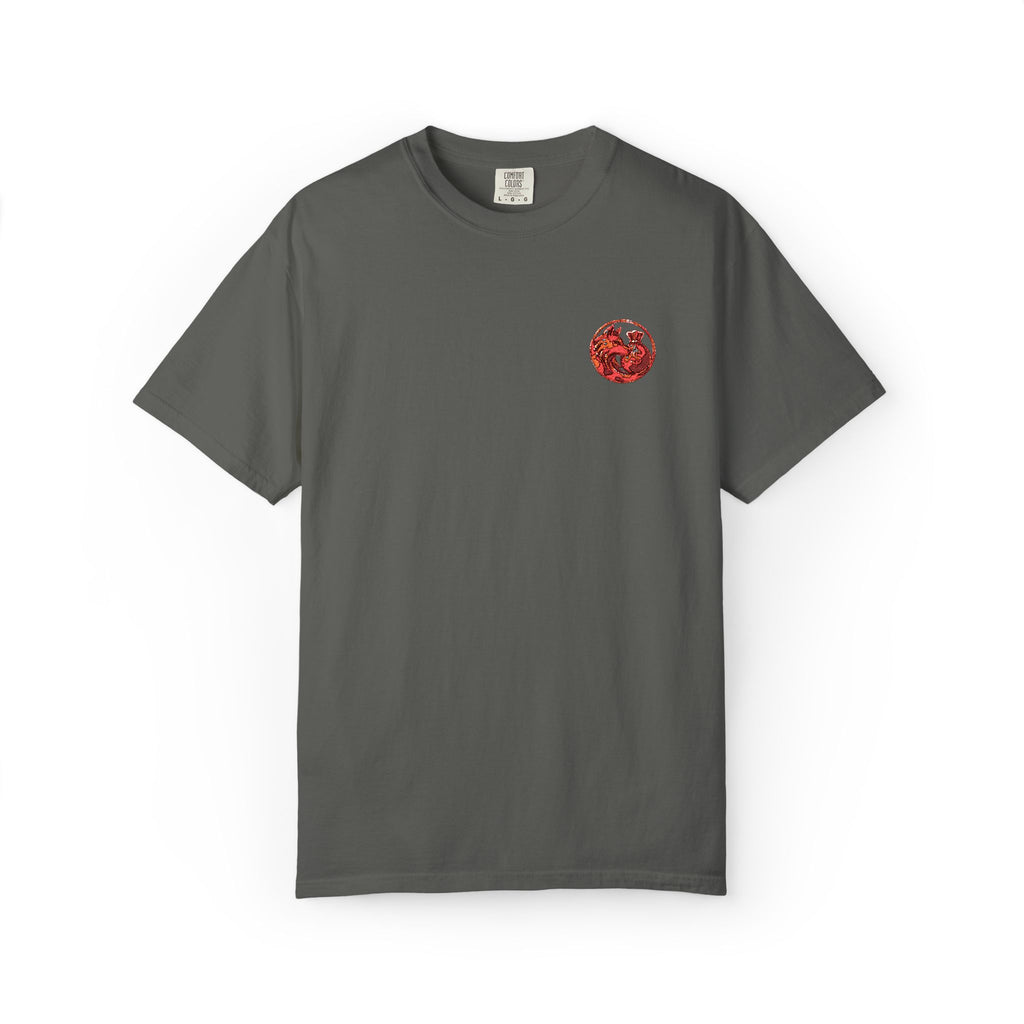 T-Shirt — Small Red Chest Print, Romantic Casual Tee