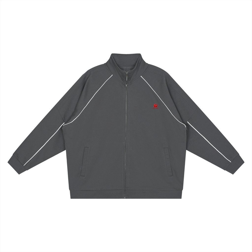 Reflection Striped Raglan Sleeve  Jacket