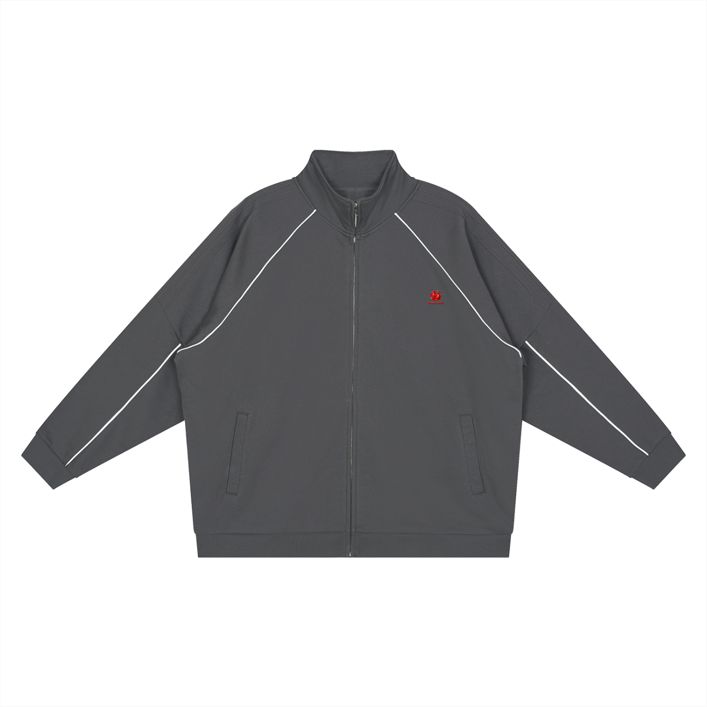Reflection Striped Raglan Sleeve  Jacket