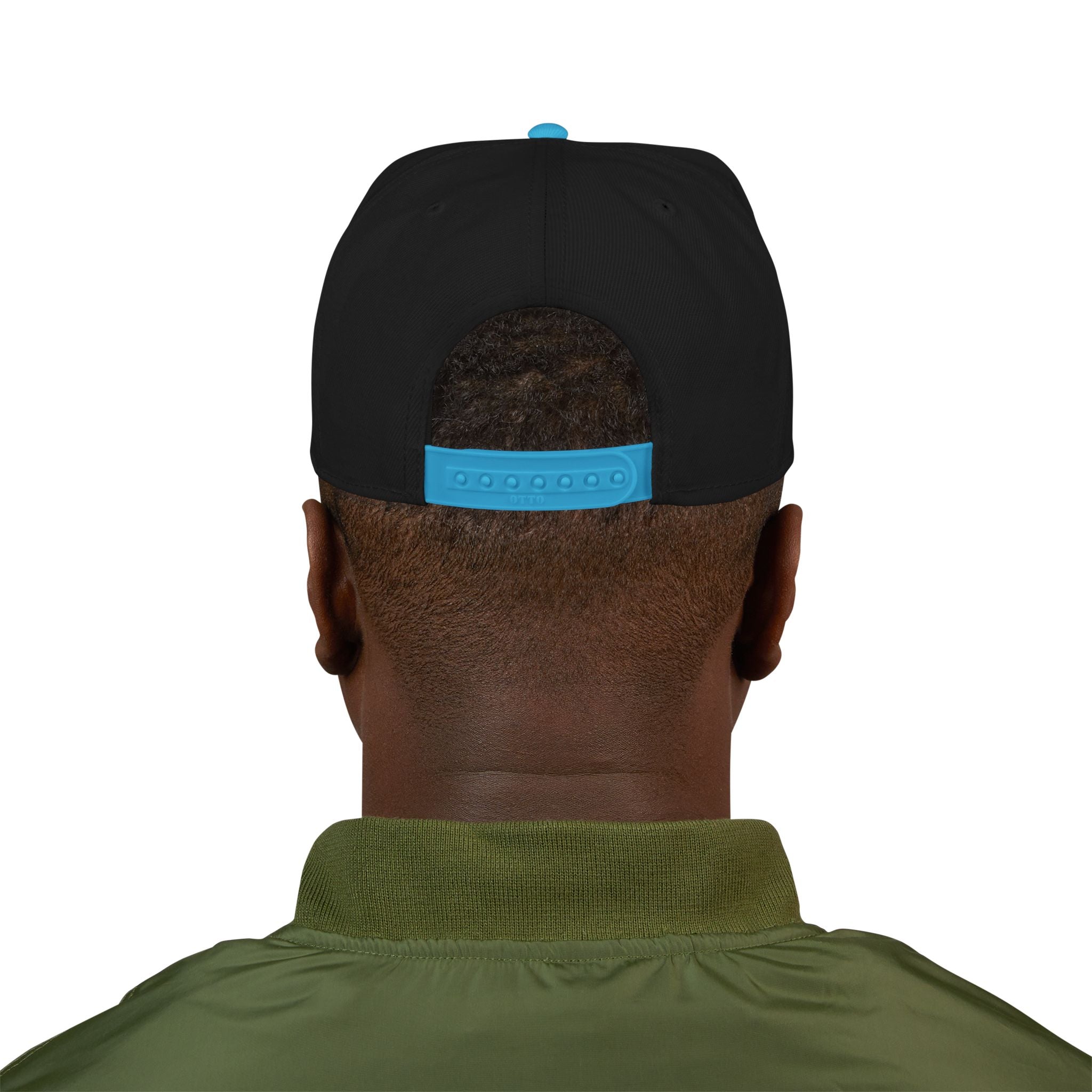 Embroidered Ram Crest Snapback Hat — Adjustable Two-Tone Streetwear Cap