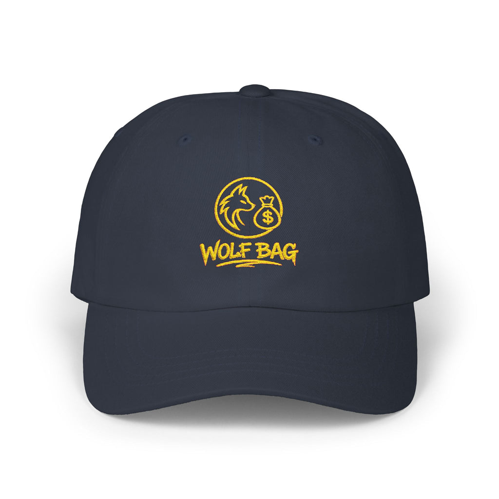 Dad Cap — Gold Foil Wolf Pack Logo Embroidered Hat
