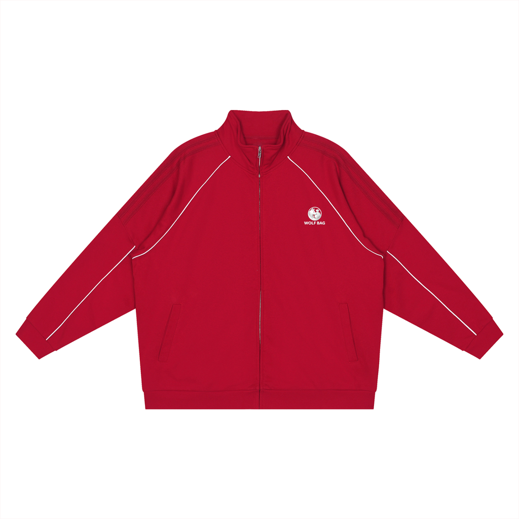 Reflection Striped Raglan Sleeve  Jacket