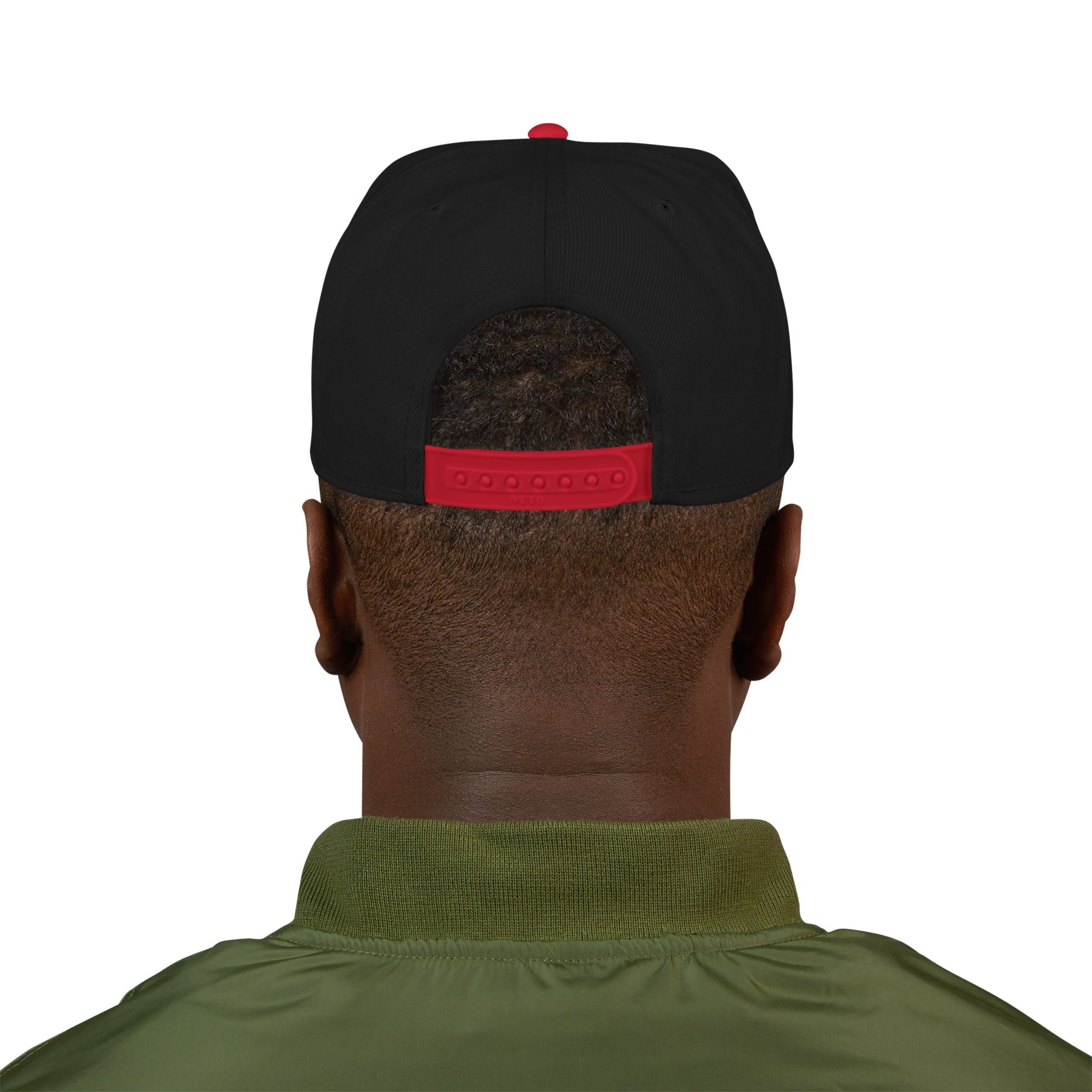 Embroidered Ram Crest Snapback Hat — Adjustable Two-Tone Streetwear Cap