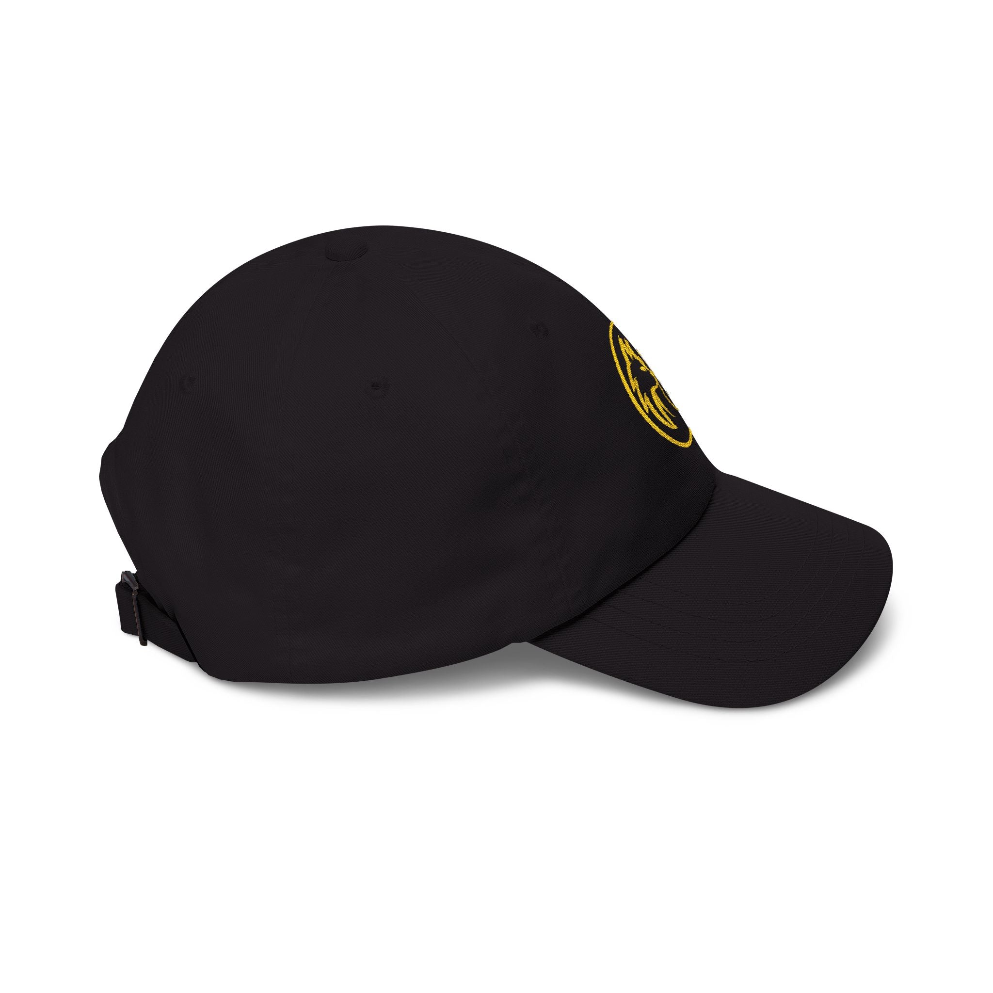 Dad Cap — Gold Wolf & Coin Embroidered Baseball Hat
