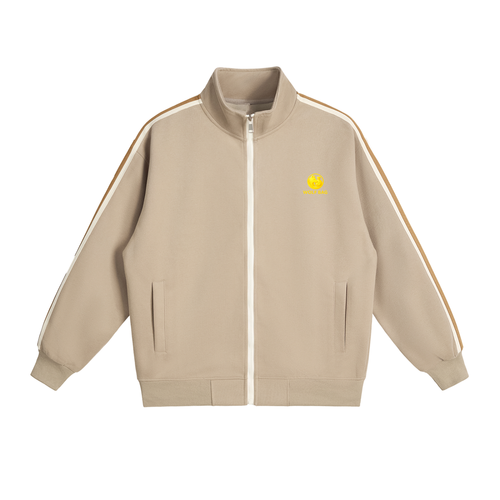 Contrast Side-Stripe Stand Collar  Jacket