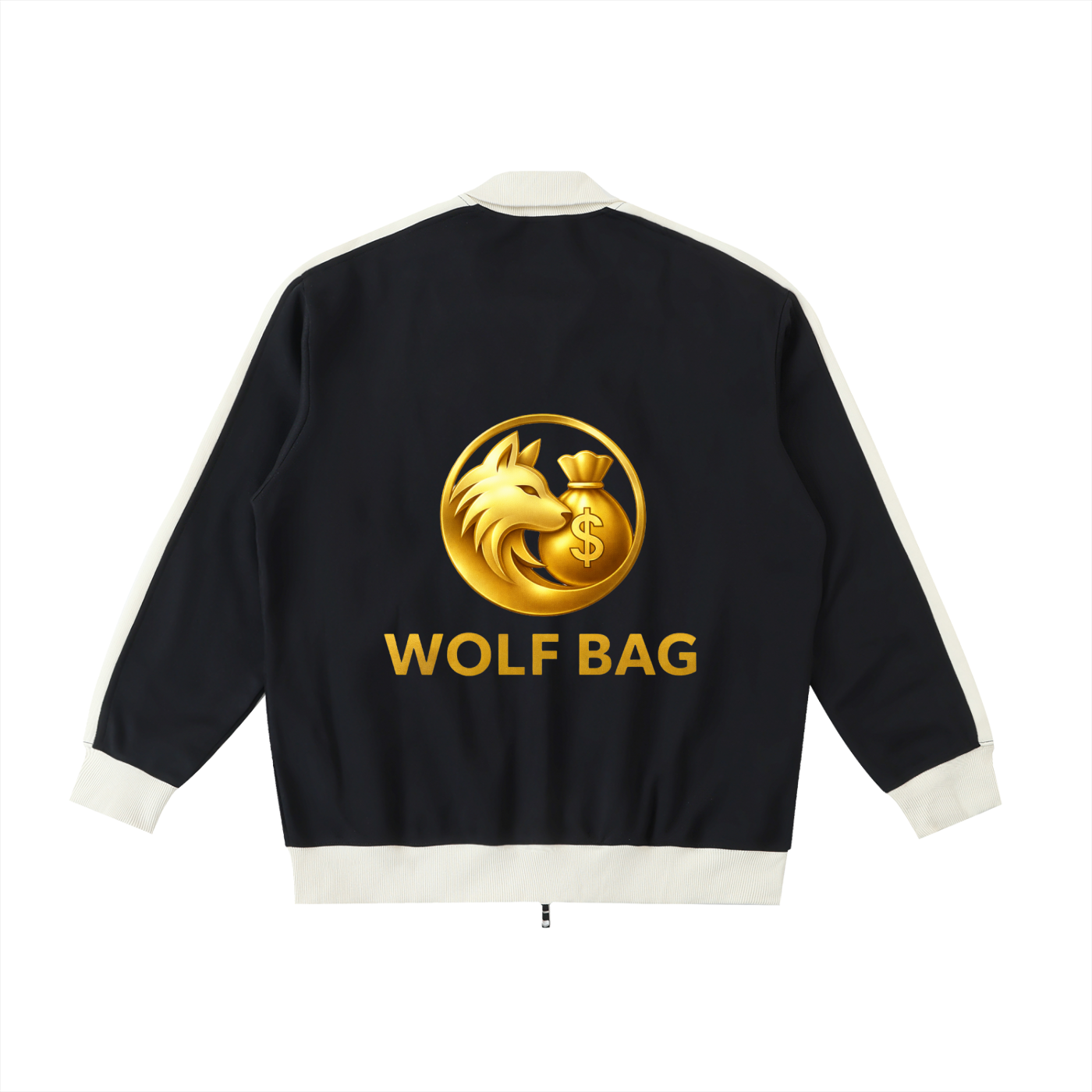 Contrast Trim Stand Collar Jacket