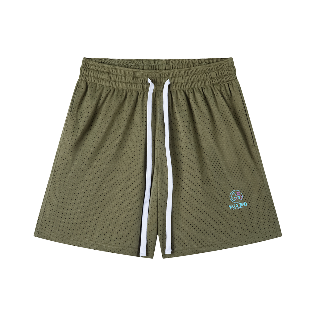 Mesh Drawstring Shorts