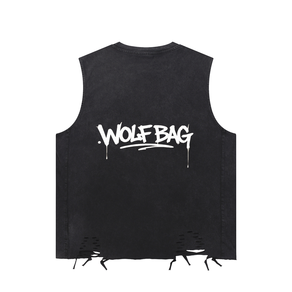 Snow Washed Raw-Hem Tank Top