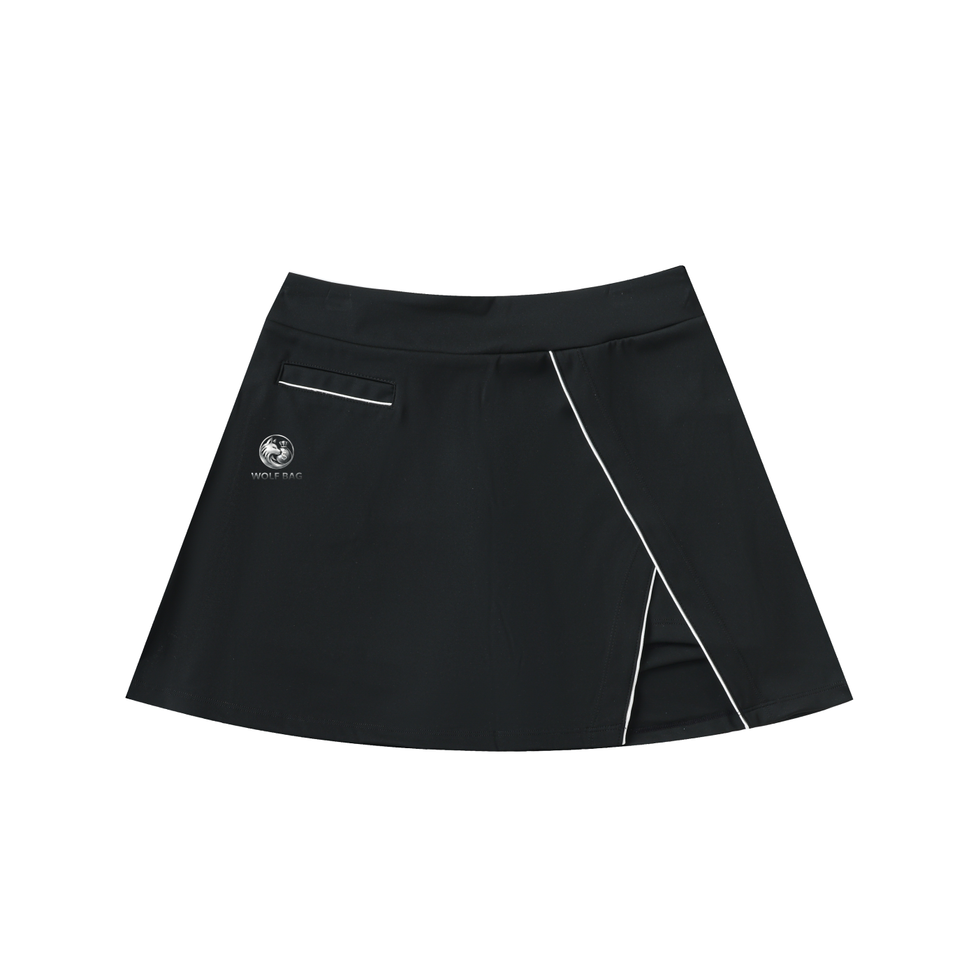 High-Waist Pocketed A-Line Skirt