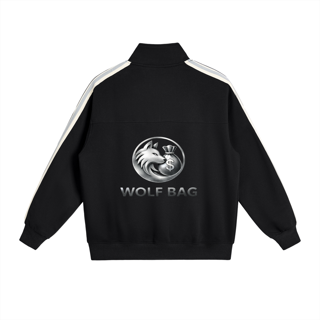 Contrast Side-Stripe Stand Collar  Jacket