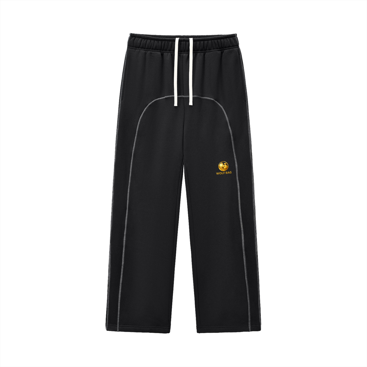 Contrast-Stitched Fleece Sweatpants