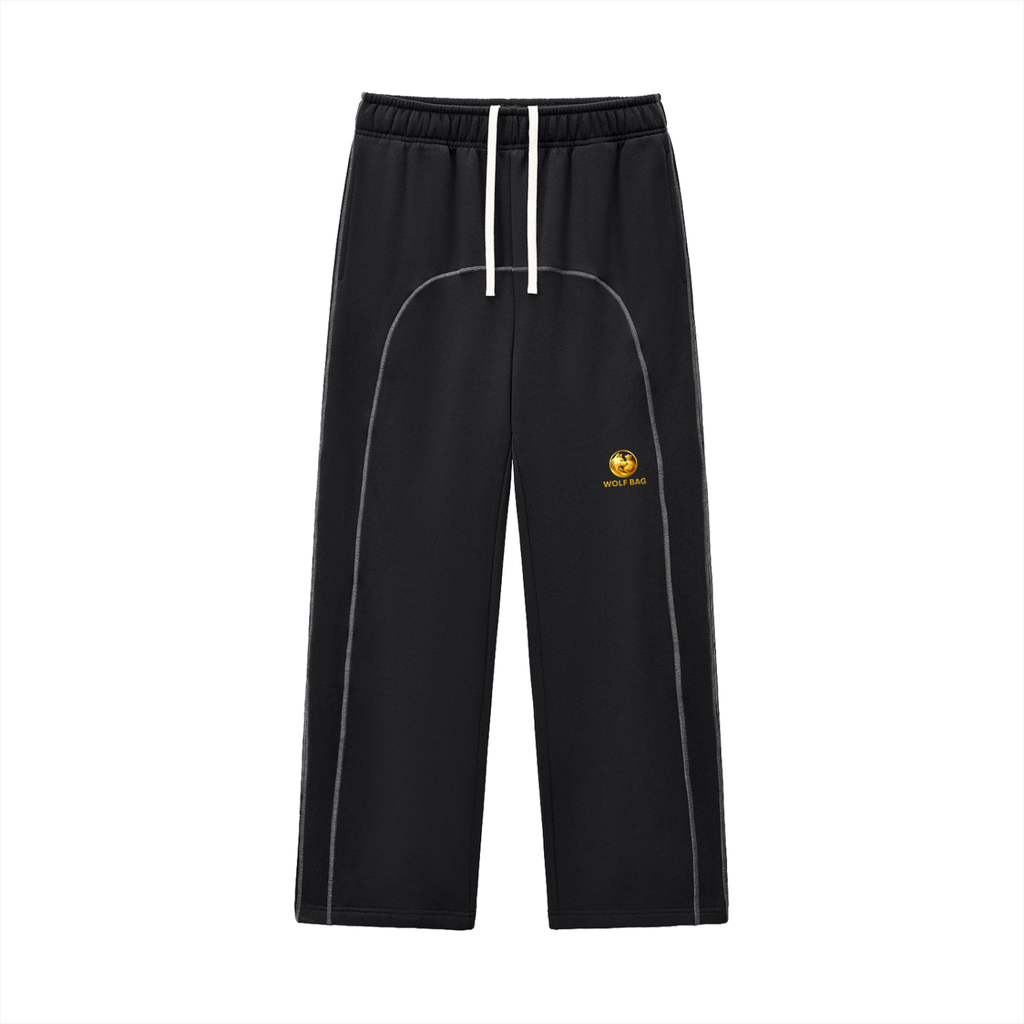 Contrast-Stitched Fleece Sweatpants