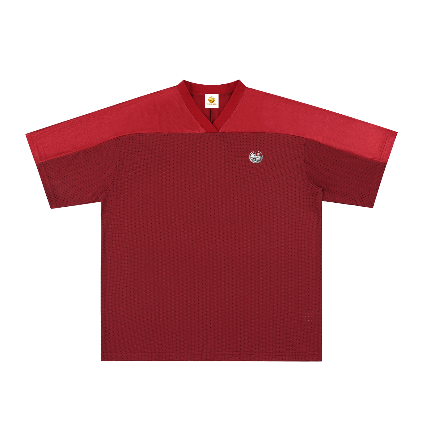 Oversized Mesh V-Neck Soccer Jersey