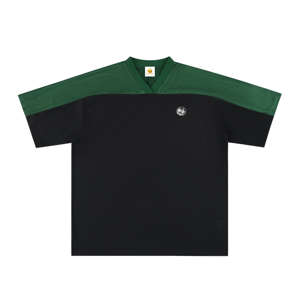 Oversized Mesh V-Neck Soccer Jersey