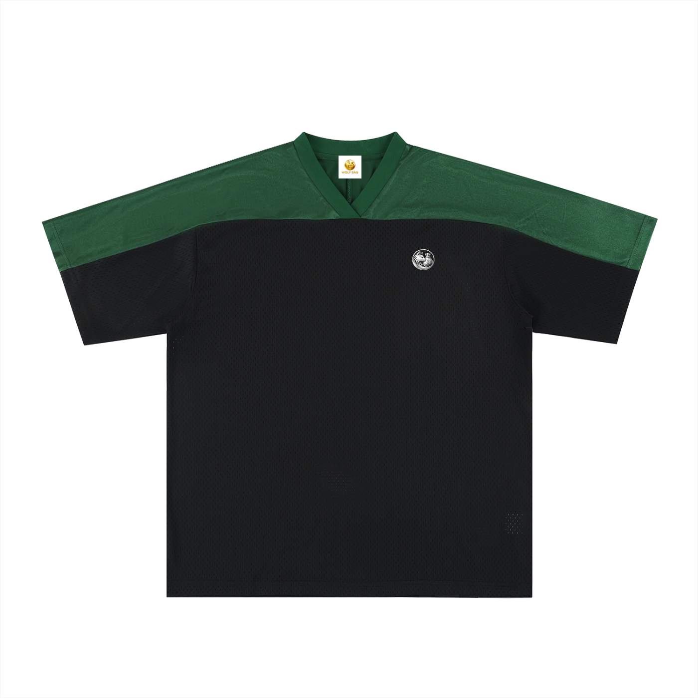 Oversized Mesh V-Neck Soccer Jersey