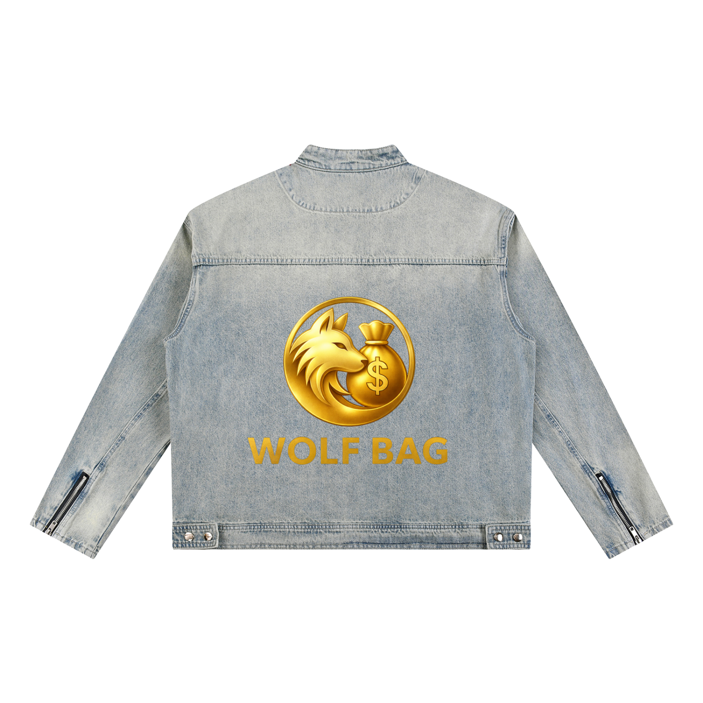 Vintage Wash Zip Denim Jacket