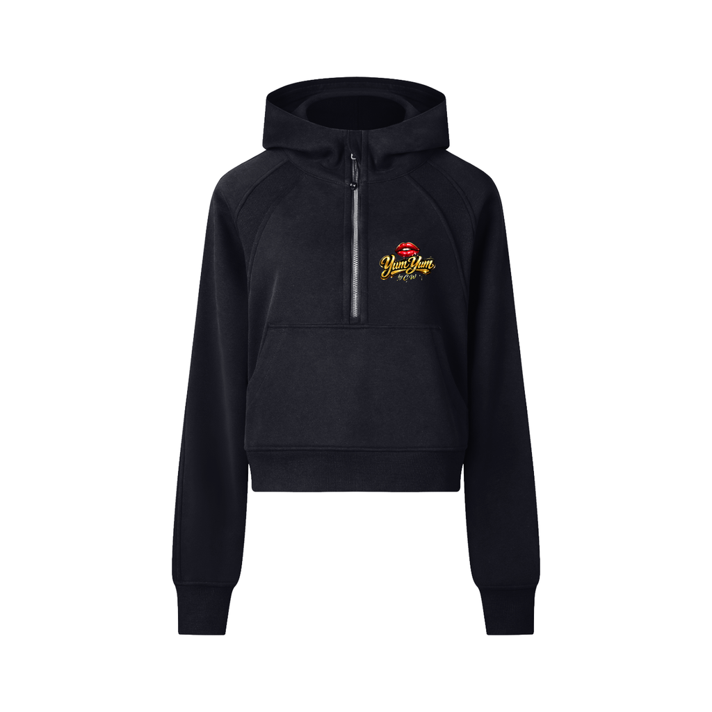 Cropped Half-Zip Hoodie