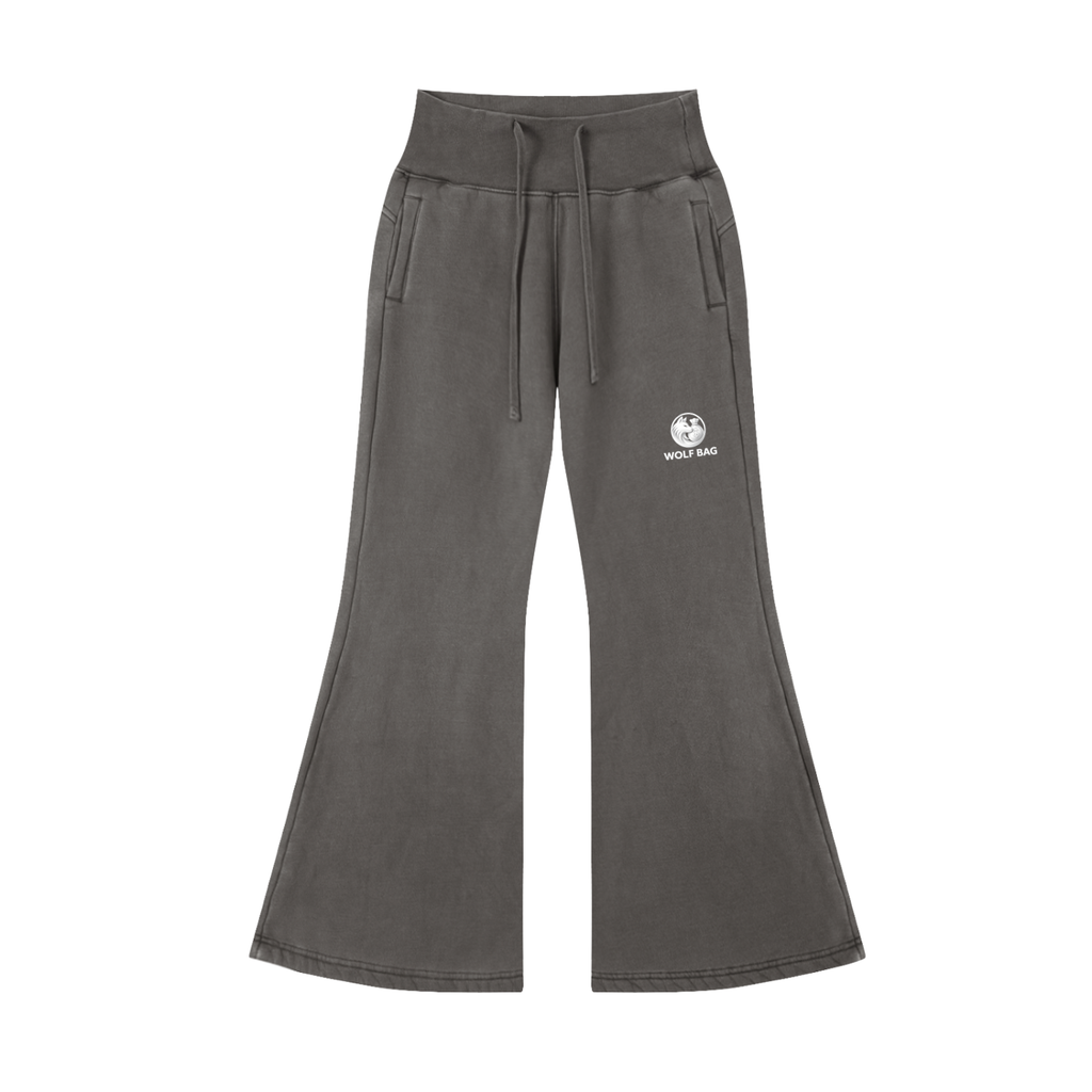 Vintage Washed Flared Fleece Pants