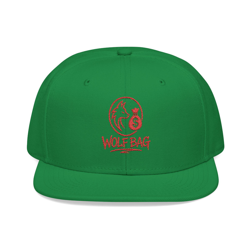 Embroidered Red Skull Snapback Hat